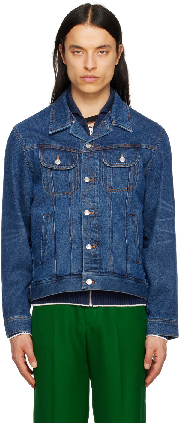 EGONlab Blue Wrapped Denim Jacket EGONlab EGONlab Blue Wrapped Denim Jacket EGONlab