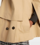 Burberry Double-breasted cotton cape