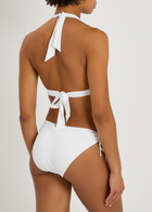 Max Mara Beachwear Sandra Ruched Bikini Briefs White
