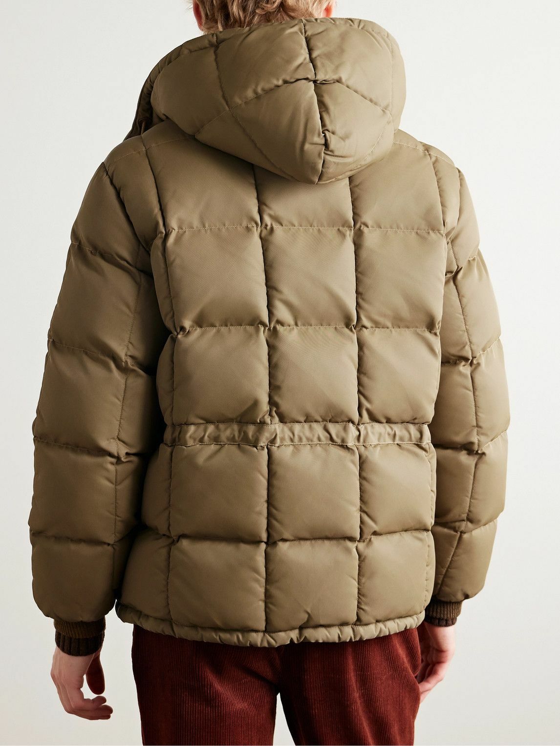 RRL - Ellis Quilted Padded Shell Hooded Jacket - Brown