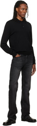 A.P.C. Black Wool Polo