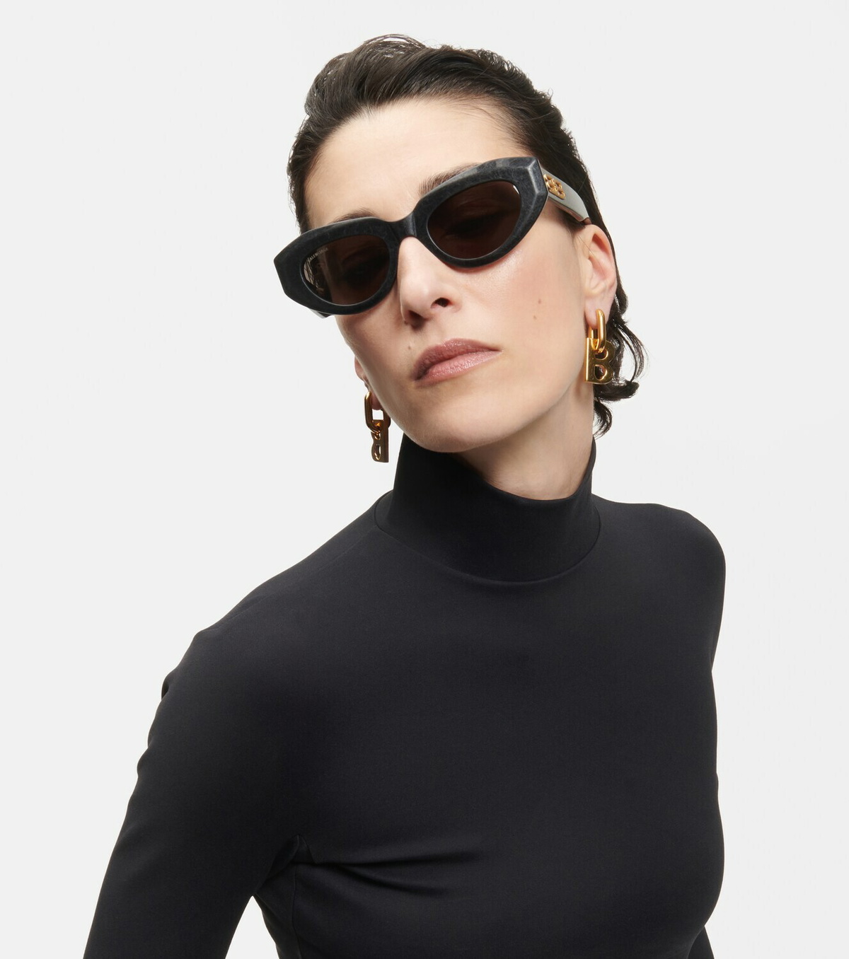 【関税＆送料込み】Balenciaga Rive Gauche Cat Sunglasses Ac Balenciaga Eyewear Rive Gauche cat-eye Sunglasses | Brown