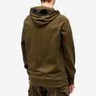 C.P. Company Men's Goggle Popover Hoody in Ivy Green