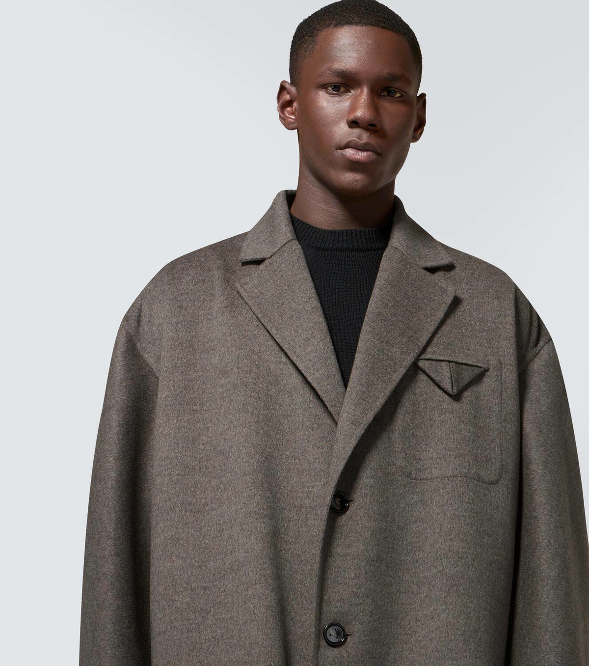 コート Bottega Veneta LIGHT WOOL AND CASHMERE COAT Wool and cashmere car coat in beige - Bottega Veneta | Mytheresa