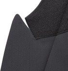 Valentino - Double-Breasted Woven Blazer - Gray