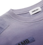 AMBUSH® - Logo-Appliquéd Patchwork Tied-Dyed Loopback Cotton-Jersey Sweatshirt - Purple