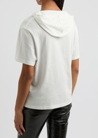 Courrèges Logo Hooded Cotton T-shirt White
