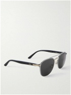 Cartier Eyewear - Aviator-Style Gunmetal, Gold-Tone and Acetate Sunglasses