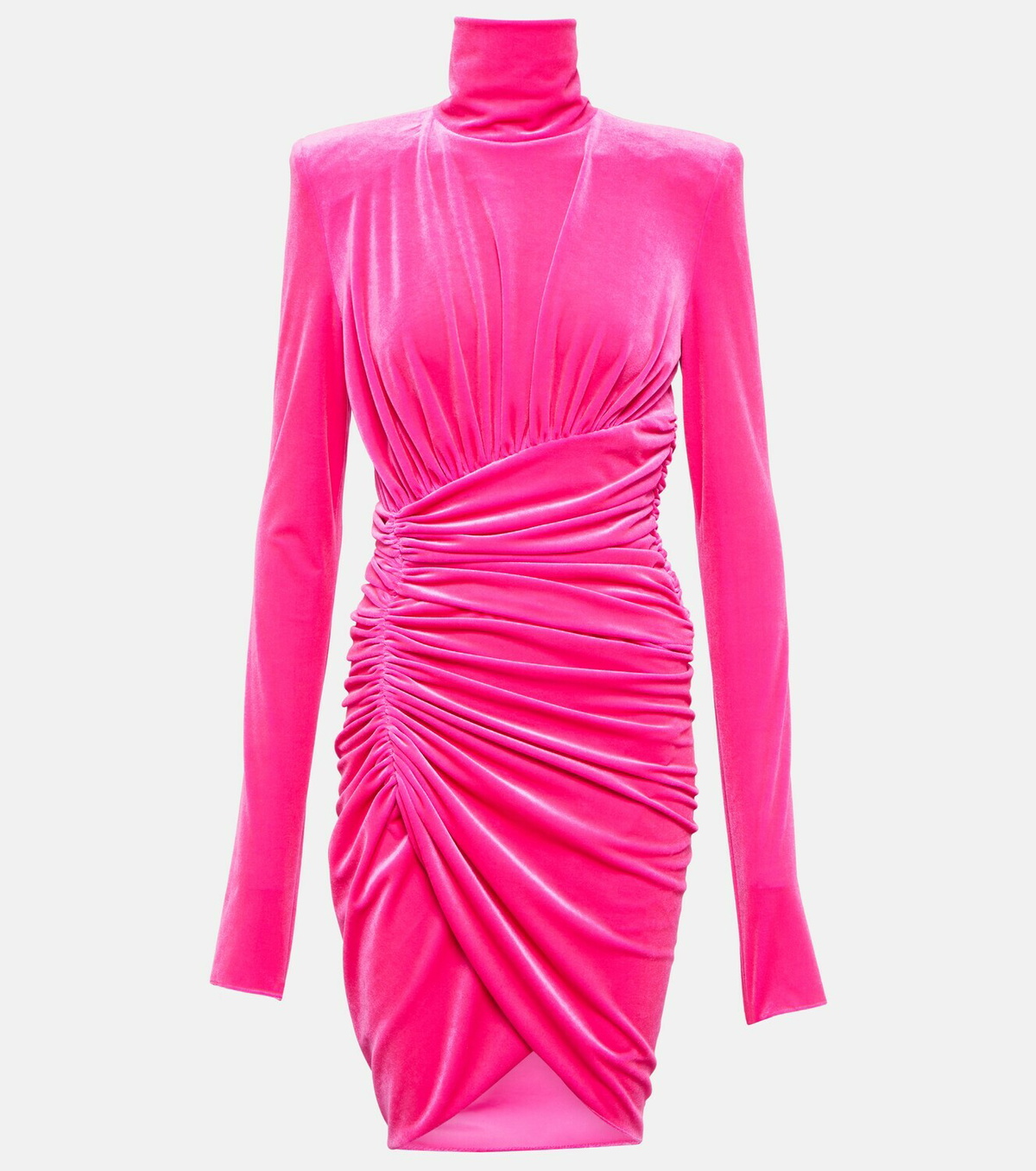 Alexandre Vauthier Ruched velvet minidress