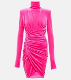 Alexandre Vauthier Ruched velvet minidress