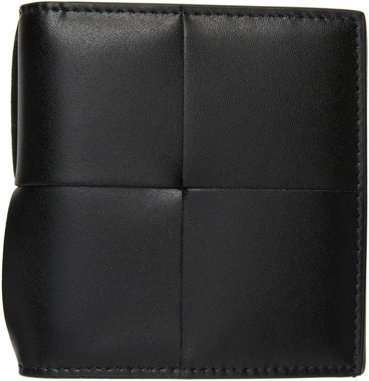 Photo: Bottega Veneta Black Slim Bi-Fold Wallet