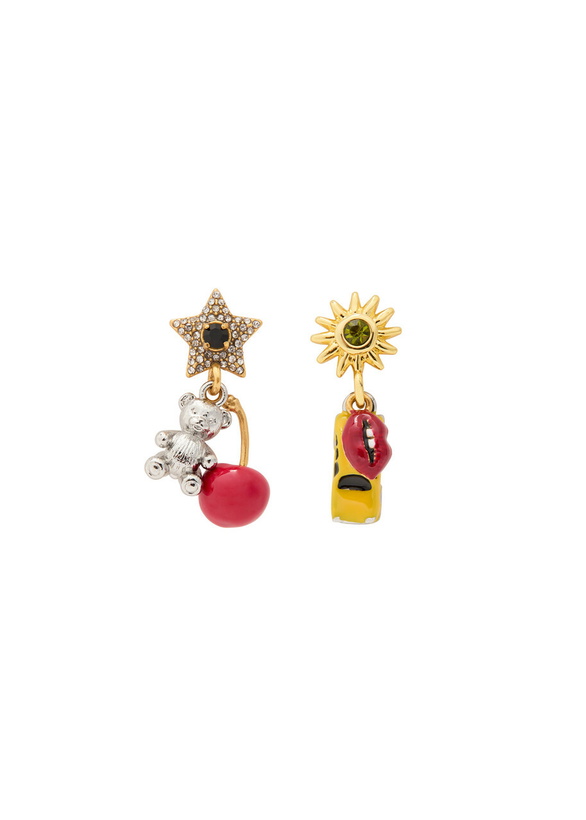 Photo: Marc Jacobs Trinket Charm Plated Brass Drop Earrings - Silver - One Size