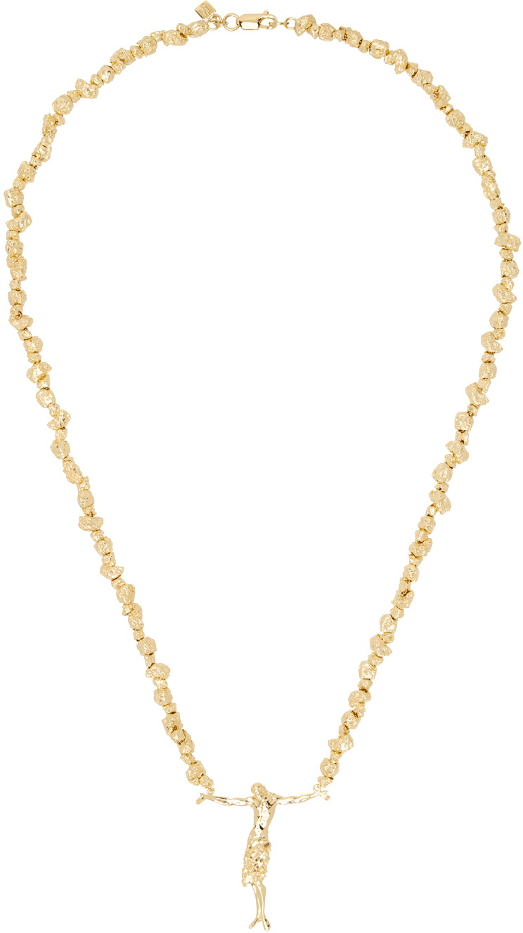 Veneda Carter SSENSE Exclusive Gold VC018 Crossless Jesus Signature Necklace