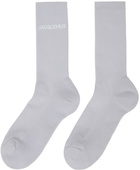 JACQUEMUS Grey 'Les Chaussettes Jacquemus' Socks