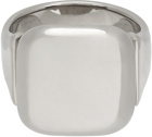 Bottega Veneta Silver Square Signet Ring