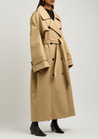 Khaite Mazlow Cotton-blend Trench Coat Beige
