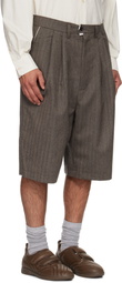 Camiel Fortgens Brown Slim Suit Shorts