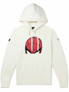 Moncler - Marvel Spider-Man Embroidered Ripstop-Panelled Cotton-Jersey Hoodie - Neutrals