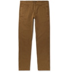 Aspesi - Tapered Garment-Dyed Cotton-Twill Trousers - Brown