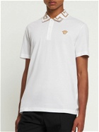 VERSACE - Logo Cotton Polo Shirt