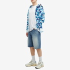 A Bathing Ape Men's College Denim Shorts in Light Indigo
