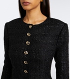 Simkhai Claudina pleated tweed lamé blazer dress