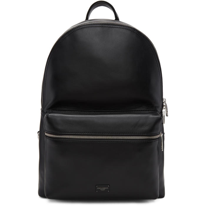 Photo: Dolce and Gabbana Black Leather Backpack