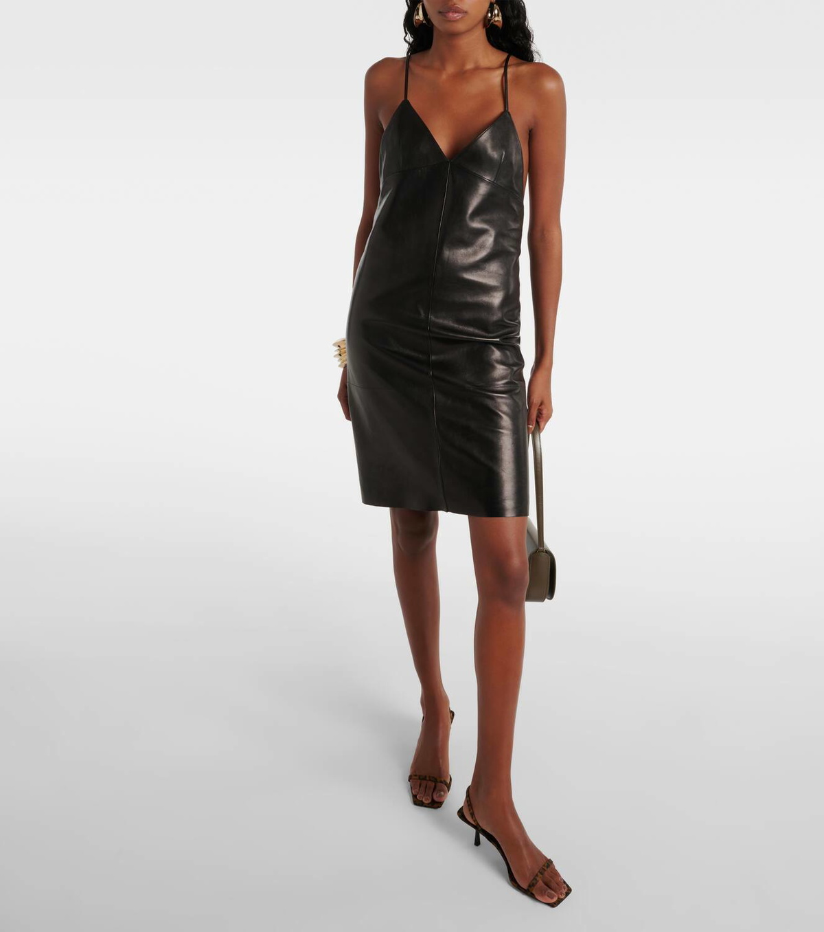 スカート Saint Laurent Leather slip dress Saint Laurent Leather slip dress Saint Laurent