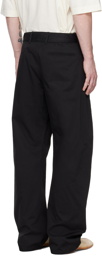 LEMAIRE Black Twisted Trousers