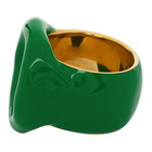 Bottega Veneta Green and Gold Wax Ring