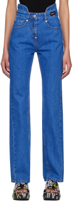 Photo: Pushbutton Blue Bustier Jeans