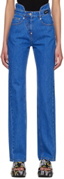 Pushbutton Blue Bustier Jeans
