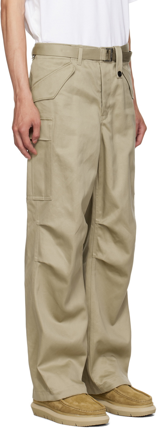 Sacai Khaki Cinch Cargo Pants