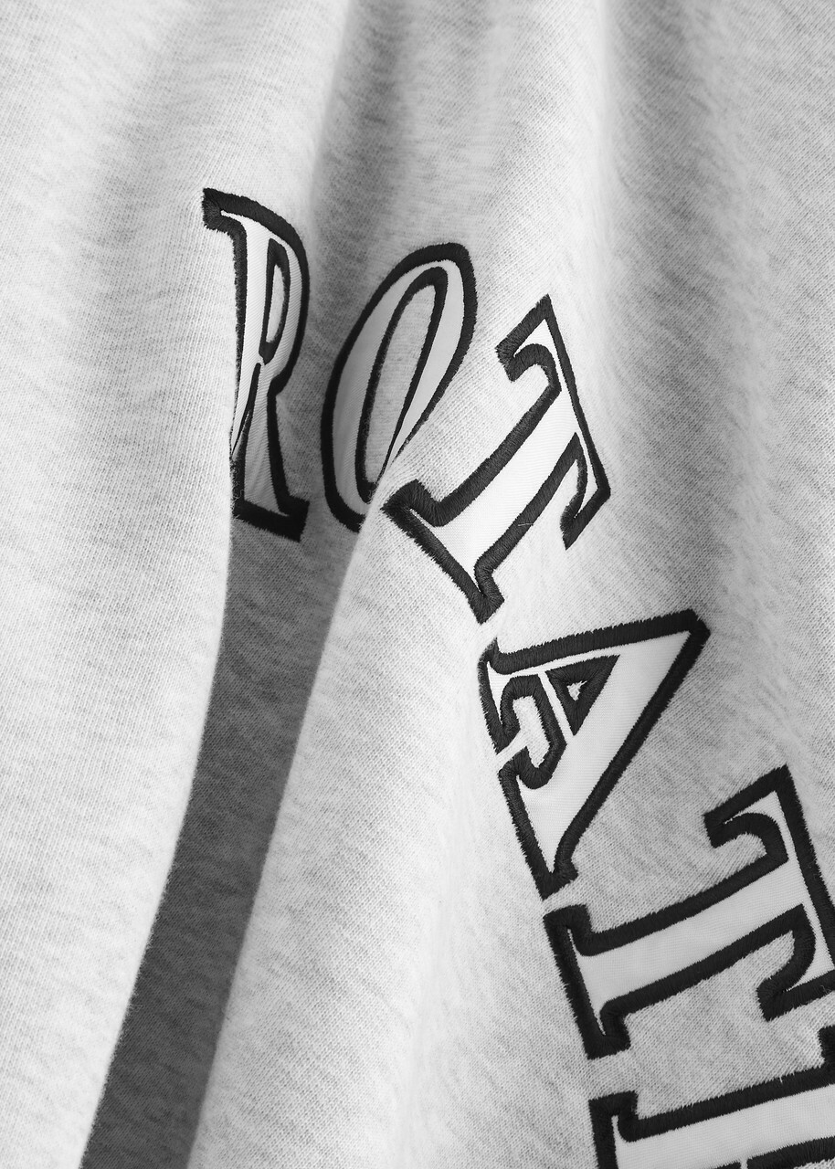 Rotate Sunday Logo-embroidered Cotton Sweatshirt Light Grey XS (UK6 / XS)