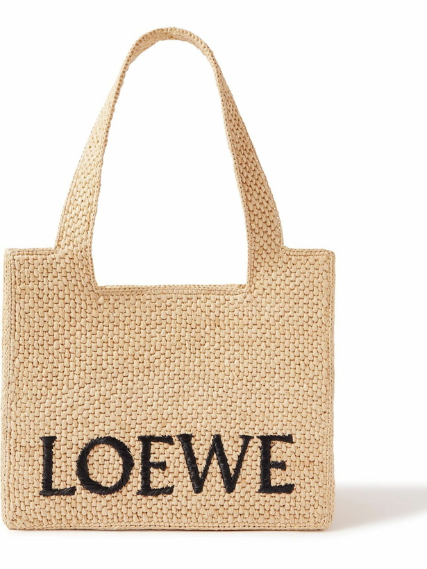 Photo: Loewe - Paula's Ibiza Logo-Embroidered Raffia Tote Bag