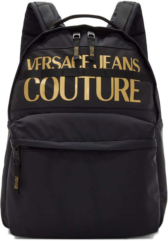 Photo: Versace Jeans Couture Black Logo Backpack