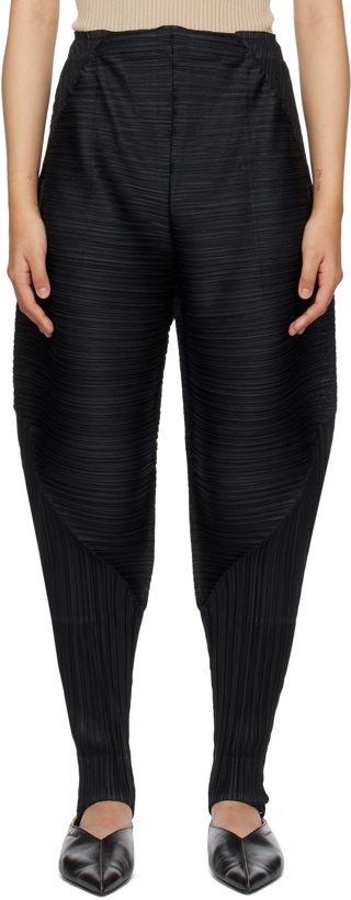 Photo: Pleats Please Issey Miyake Black Thicker Bounce Trousers