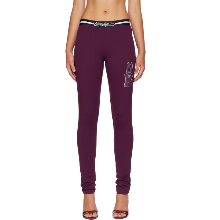 Photo: Off-White Purple Ly College Sport Leggings