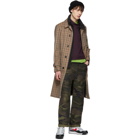 Junya Watanabe Khaki and Brown Jacquard Camo Trousers