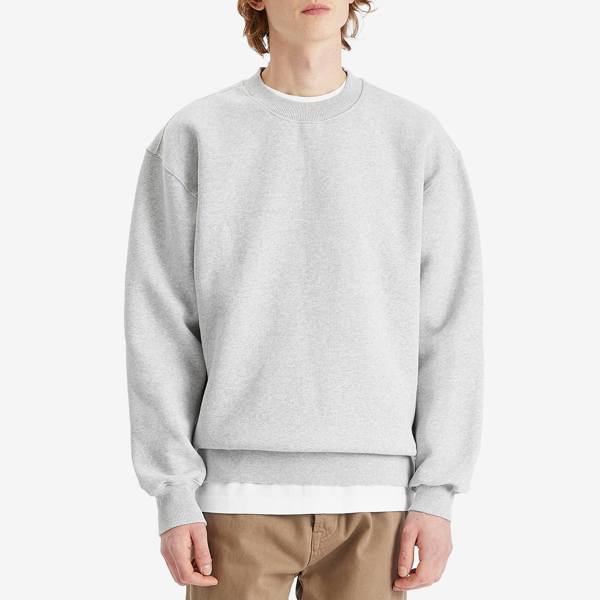 Róhe Men's Logo Sweatshirt in Mid Grey Melange