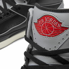 Air Jordan Men's 2 Retro Sneakers in Black/Cement Grey/Red/Sail