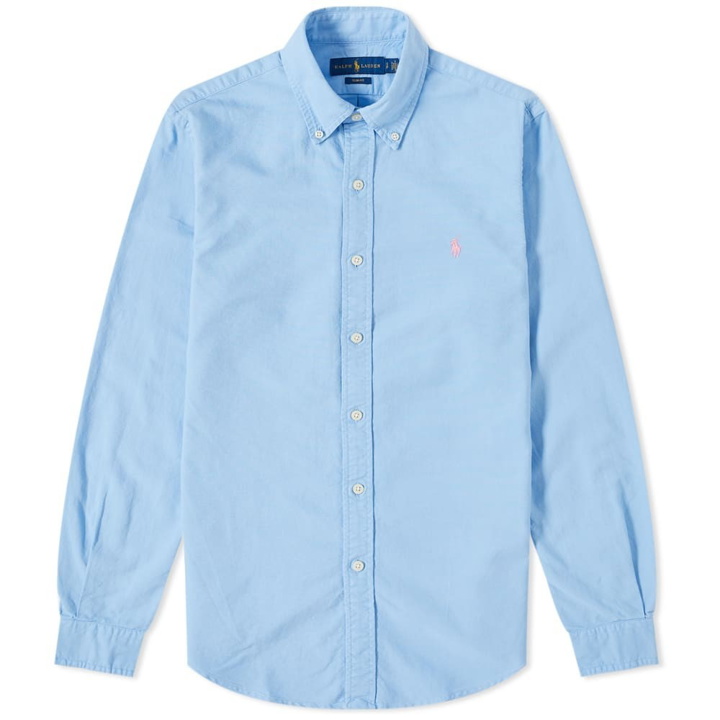 Photo: Polo Ralph Lauren Slim Fit Button Down Garment Dyed Oxford Shirt