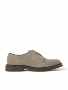 Brunello Cucinelli - Suede Derby Shoes - Gray