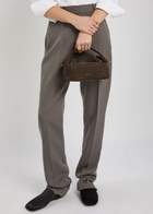 Calvin Klein Andy Crocodile-effect Nubuck top Handle bag - Brown - One Size
