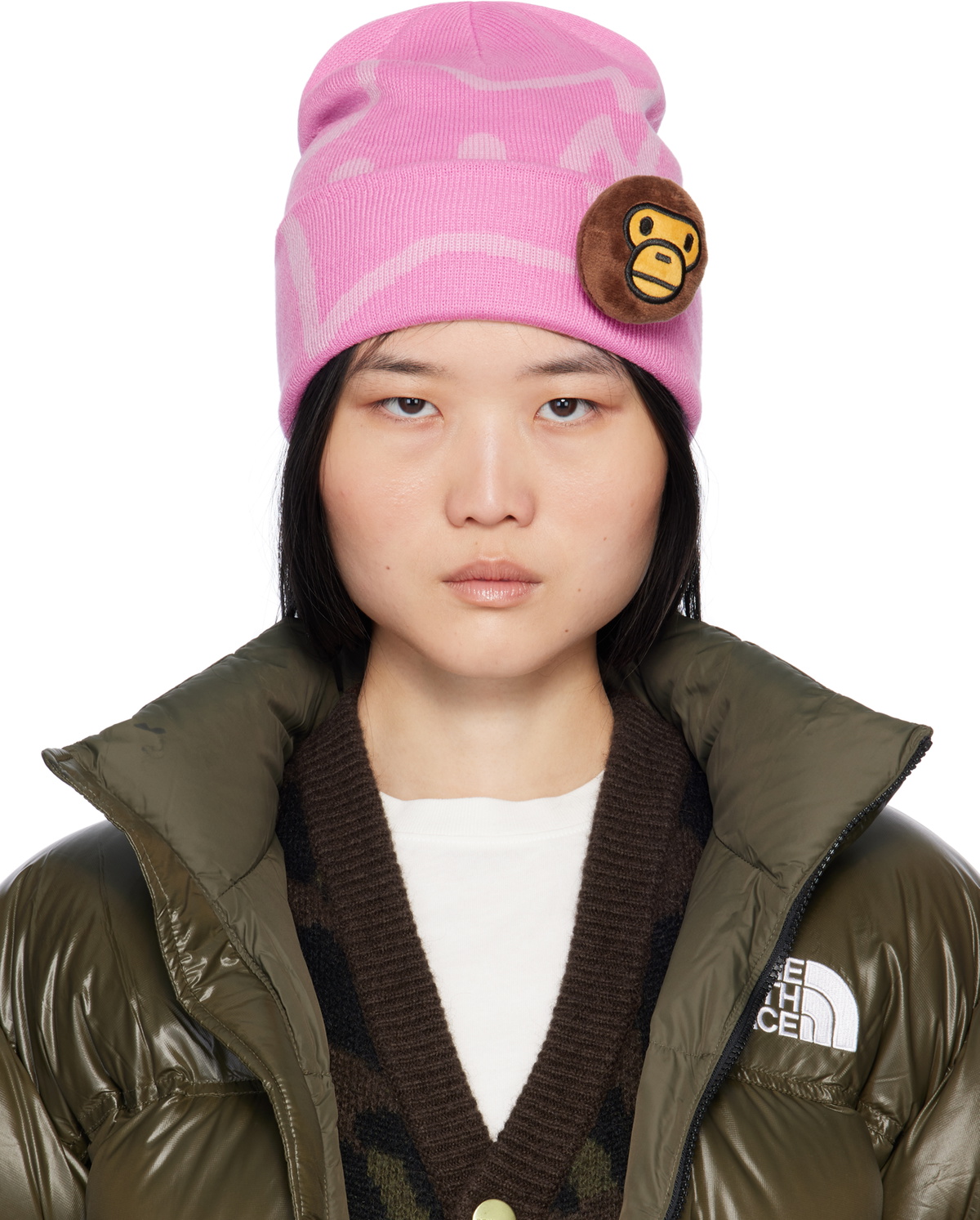 BAPE Pink Baby Milo Beanie A Bathing Ape