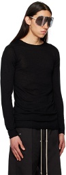 Rick Owens Black Round Neck Sweater