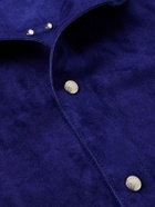 BODE - Studded Suede Jacket - Blue