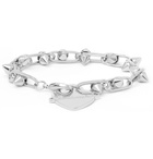 Palm Angels - Pin My Heart Studded Silver-Tone Bracelet - Silver