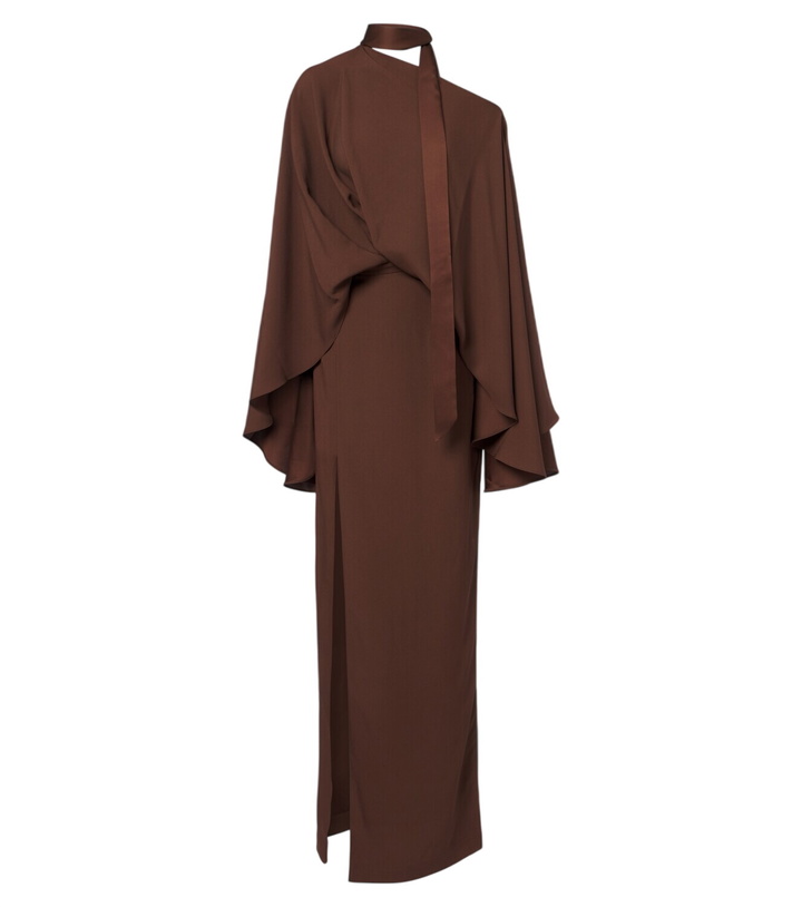 Photo: Taller Marmo Brooks scarf-detail caped maxi dress