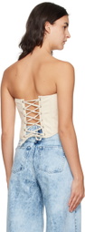Marques Almeida Off-White Paneled Corset